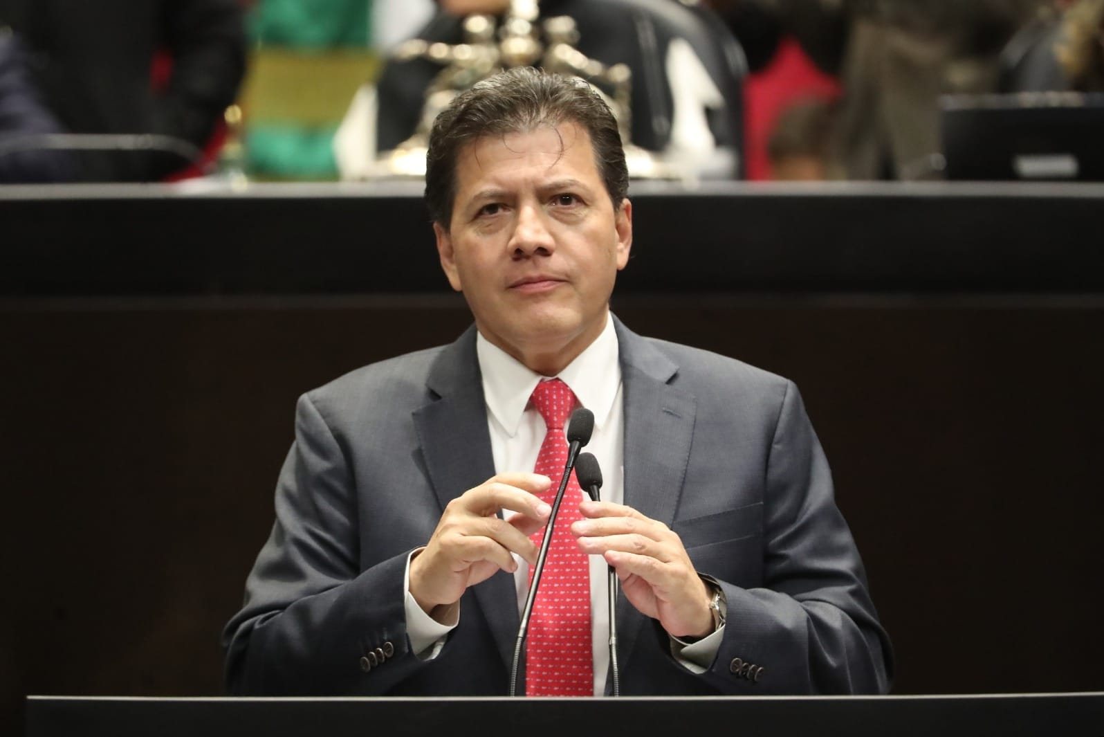 En la tribuna de la Cámara de Diputados